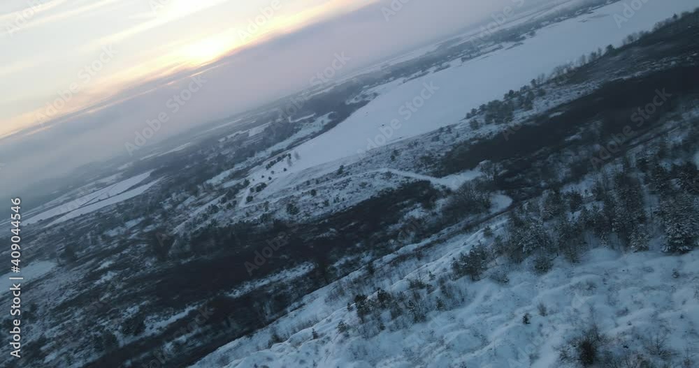 Snow-capped mountains of waste from the chemical industry