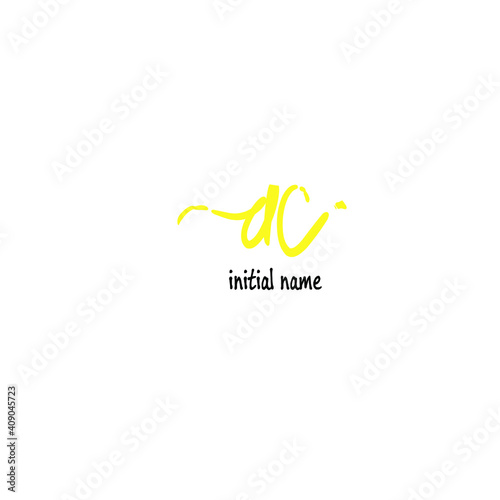 ac Initial Handwriting or Handwritten Logo for Identity. Logo with Signature and Hand Drawn Style.