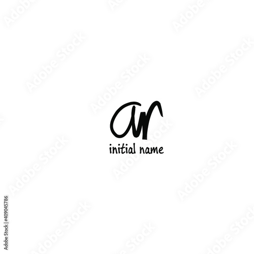ar Initial Handwriting or Handwritten Logo for Identity. Logo with Signature and Hand Drawn Style.