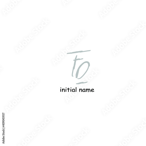 FD F D Initial Handwriting or Handwritten Logo for Identity. Logo with Signature and Hand Drawn Style.