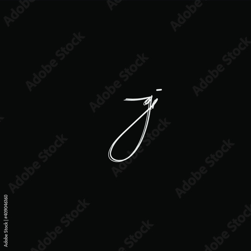gi Initial Handwriting or Handwritten Logo for Identity. Logo with Signature and Hand Drawn Style.