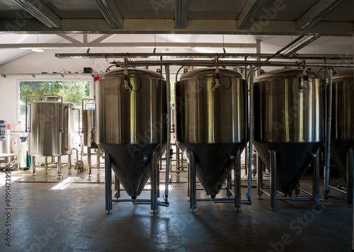 Fábrica de cerveza artesanal en Villa Meliquina, Patagonia Argentina. photo