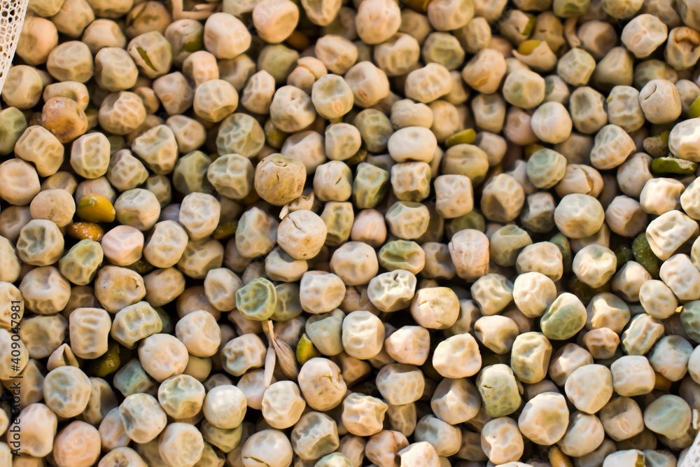 Whole dried green peas close up full frame Whole dried green peas close up full frame