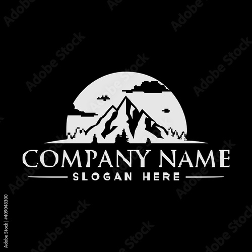 Mountain logo design template inspiration, vector illustration

