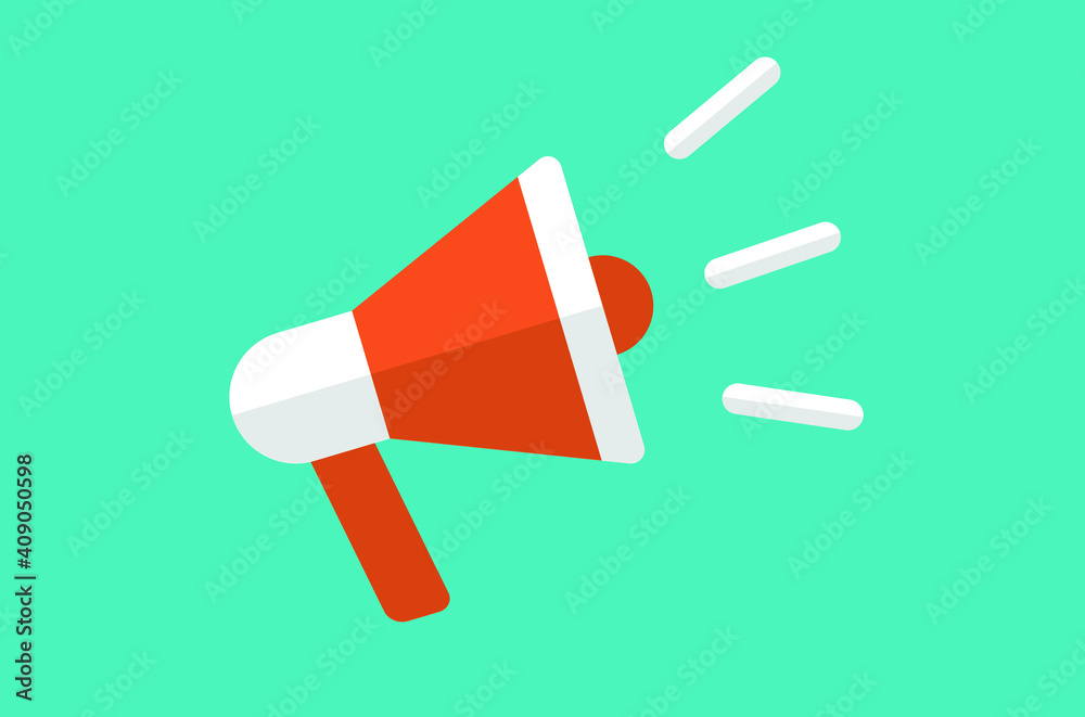 Loudspeaker. Flat design. Vector illustration, Loudspeaker. Flat design. Vector illustration,
