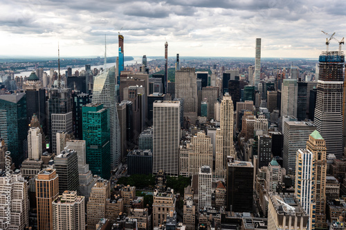 New York City. Wonderful panoramic aerial view of Manhattan Midtown Skyscrapers