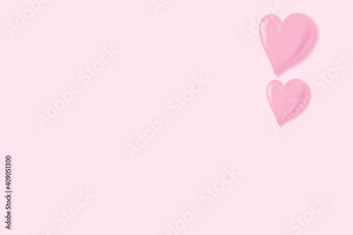 Sweet Valentine’s Day. Pink background and pink heart.