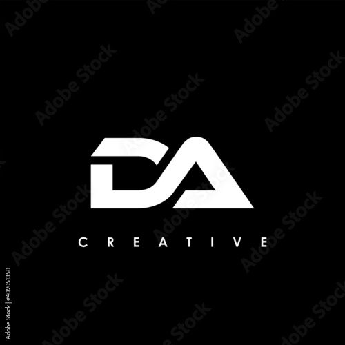 DA Letter Initial Logo Design Template Vector Illustration