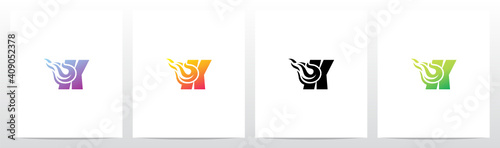 Meteor Comet On Letter Logo Design K