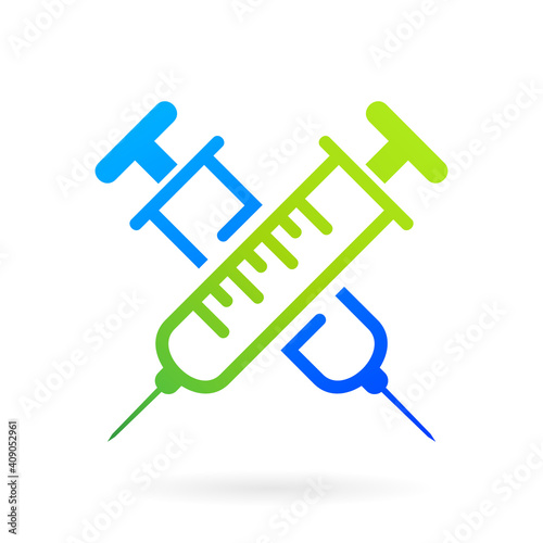 injection vaccine symbol, vaccination logo