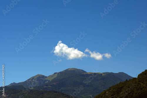 clouds over the mountain,blue,landscape, nature,sky,view, summer, panorama, travel, scenery,cloud, green ,panoramic, white,