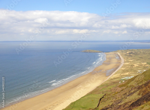 Rhossili Beach in Wales 