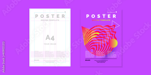 Poster template for business and cover modern journal. Abstract geometric background, modern design.