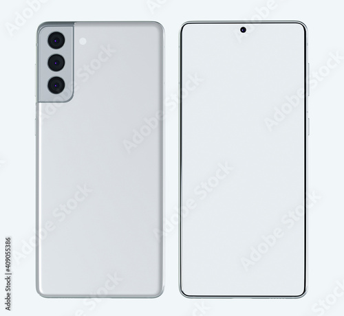 3d render of a smartphone on a white background