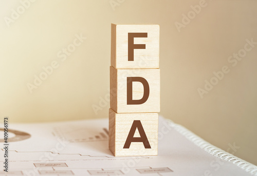 Word FDA made with wood building blocks photo