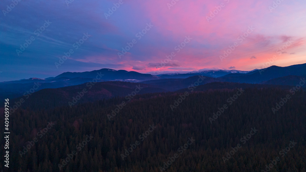 beautiful mountain landscape coniferous forest beautiful mountain landscape coniferous forest