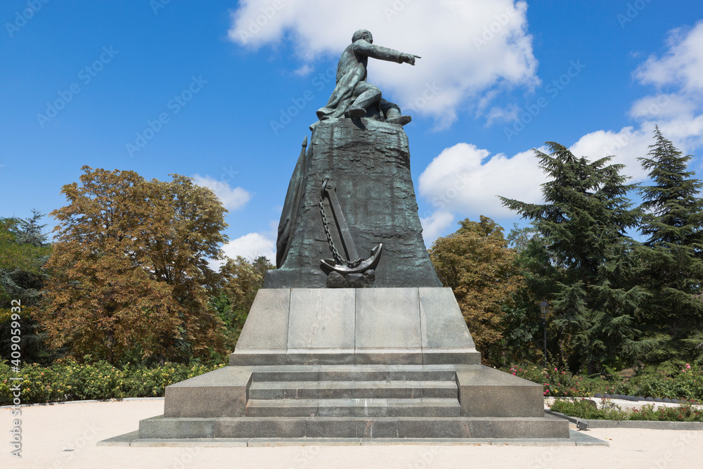 Monument to Vice Admiral Vladimir Alekseevich Kornilov on the Malakhov Kurgan in the hero city of Sevastopol, Crimea