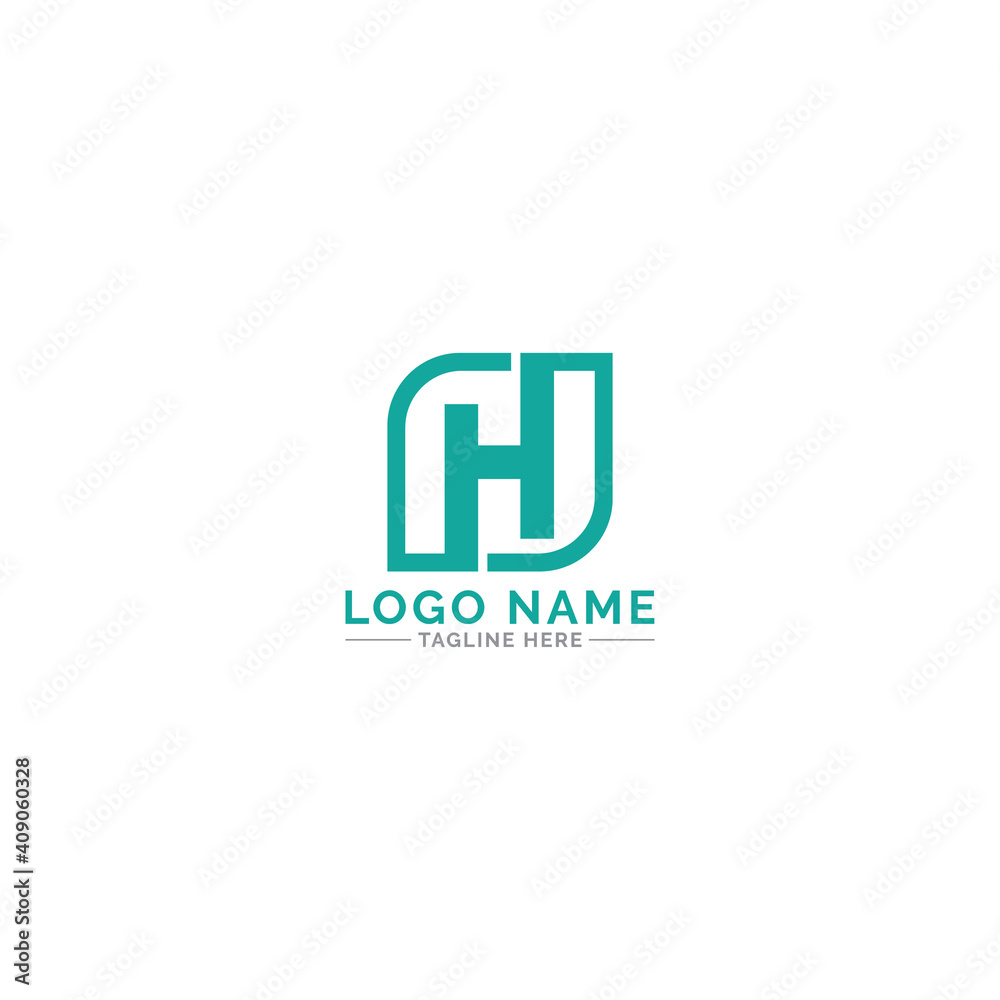 H logo design vector template