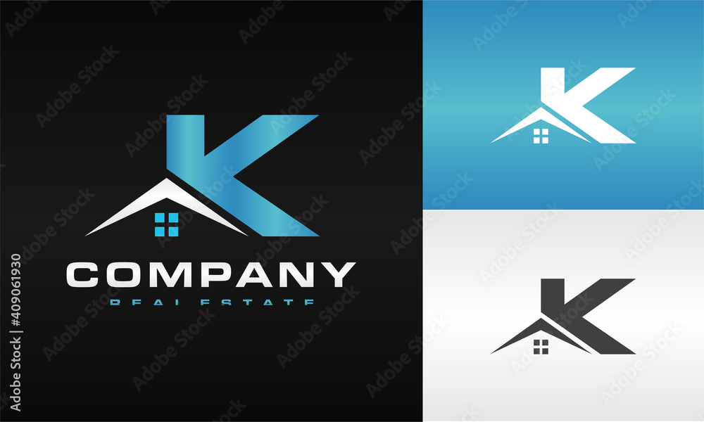 letter K home logo letter K home logo