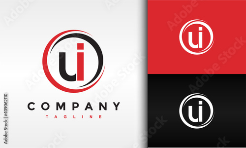 monogram lettering logo UI