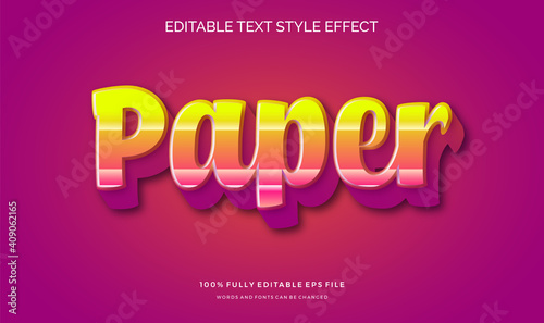 Modern editable text style effect. Editable font style. Vector Illustration