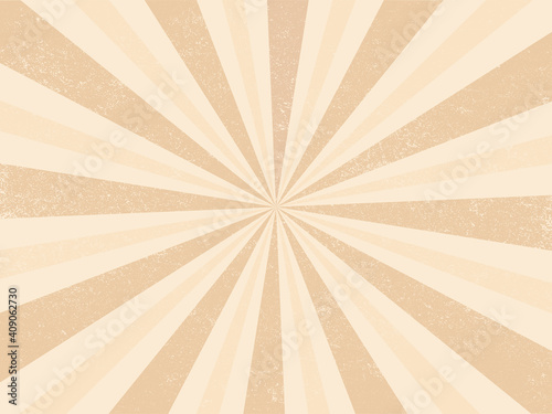 Classic light brown retro burst. Vintage ray background.