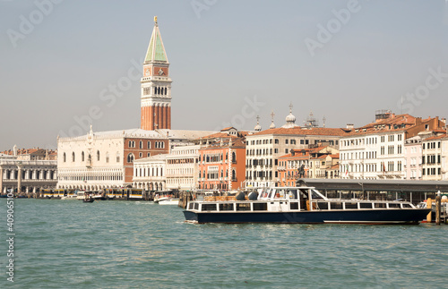 View of the Piazza San Marco from the boat. Venice. Italy