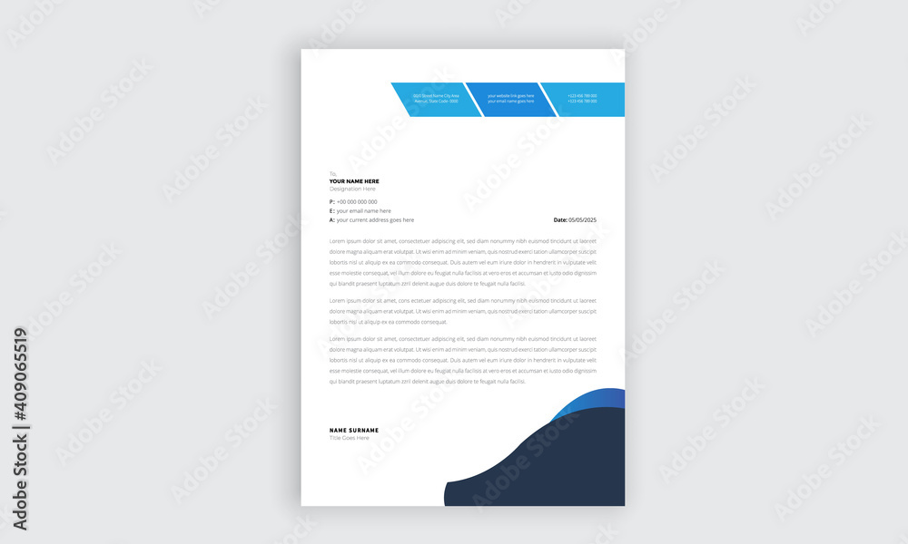 Simple and creative modern letter head templates Simple and creative modern letter head templates
