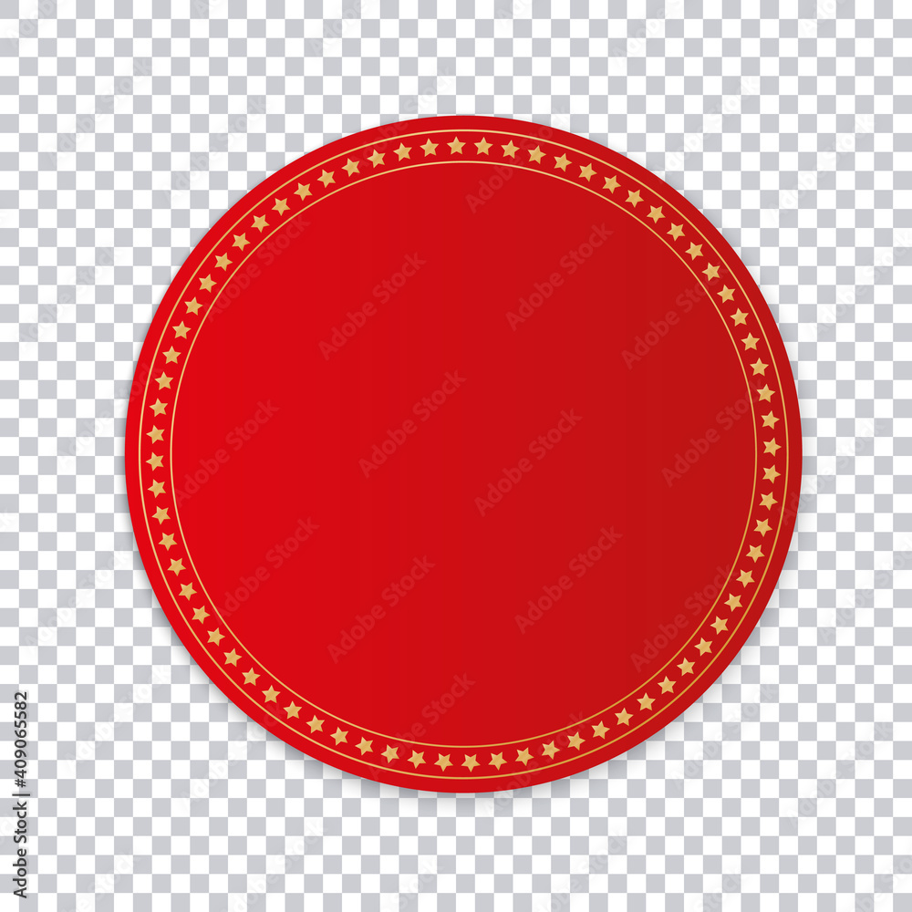 red round sticker banner on transparent background	
 - obrazy, fototapety, plakaty 