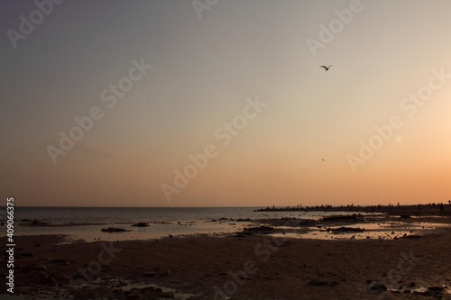 sunset on the beach