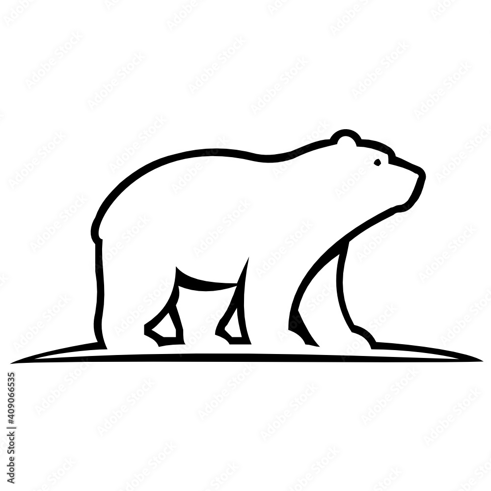 Fototapeta bear logo design template inspiration, vector illustration