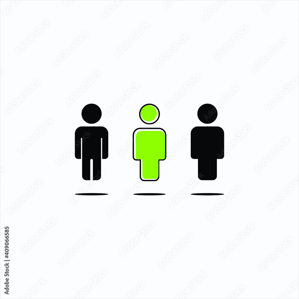 triple mans icon vector set triple mans icon vector set