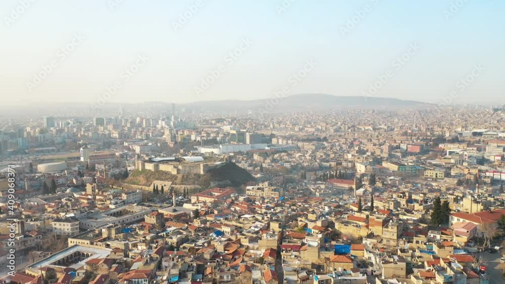 Aerial view of Gaziantep City Landscape in Turkey. 4K Footage in Turkey Aerial view of Gaziantep City Landscape in Turkey. 4K Footage in Turkey