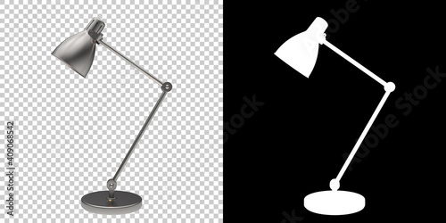 Billede på lærred Modern desk lamp isolated on background with mask