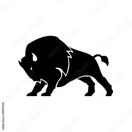 buffalo bull logo design template inspiration, vector illustration