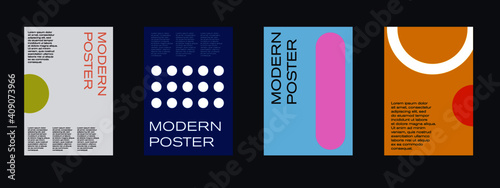 Company identity brochure template collection. Business presentation vector A4 vertical orientation front page mock up set. Corporate report cover abstract geometric illustration design layout bundle.