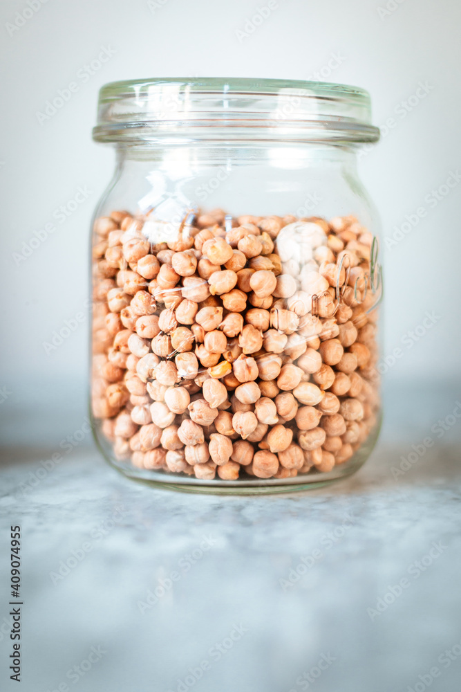 Chickpeas in a jar Chickpeas in a jar