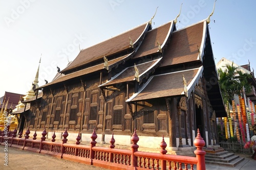 Wat Phan Tao is a beautiful wooden temple in chiang mai  Thailand