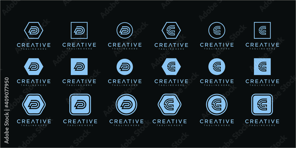 creative monogram logo design