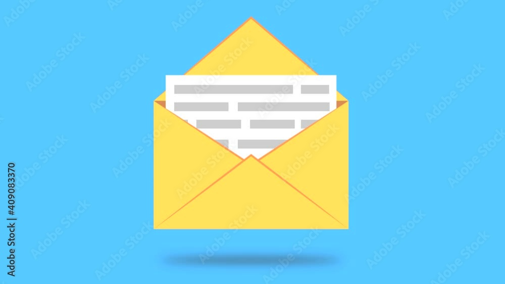 mail flat animation. Mail envelope isolate. mail flat animation. Mail envelope isolate.