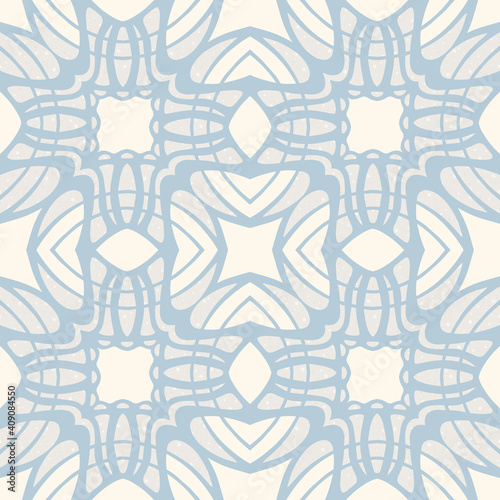 Seamless pattern, background. Colored vector illustration in art nouveau style, vintage, old, retro style. In soft blye and grey colors..