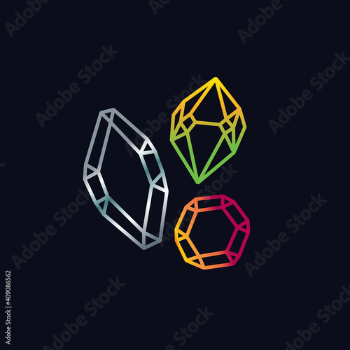 Crystal diamond set