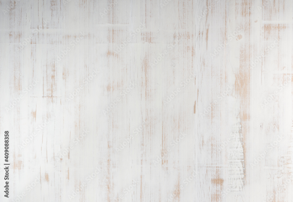 Fototapeta premium Old white wood plank texture