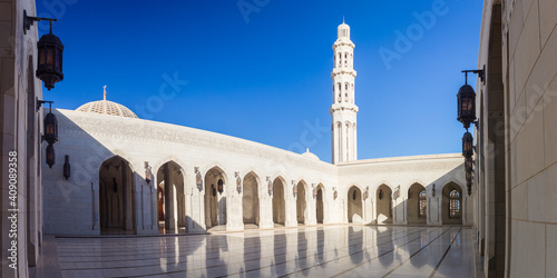 Sultan Qaboos Mosque on sunny day, Muscat, Muscat Governorate, Oman photo