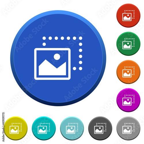 Drag image to bottom left beveled buttons