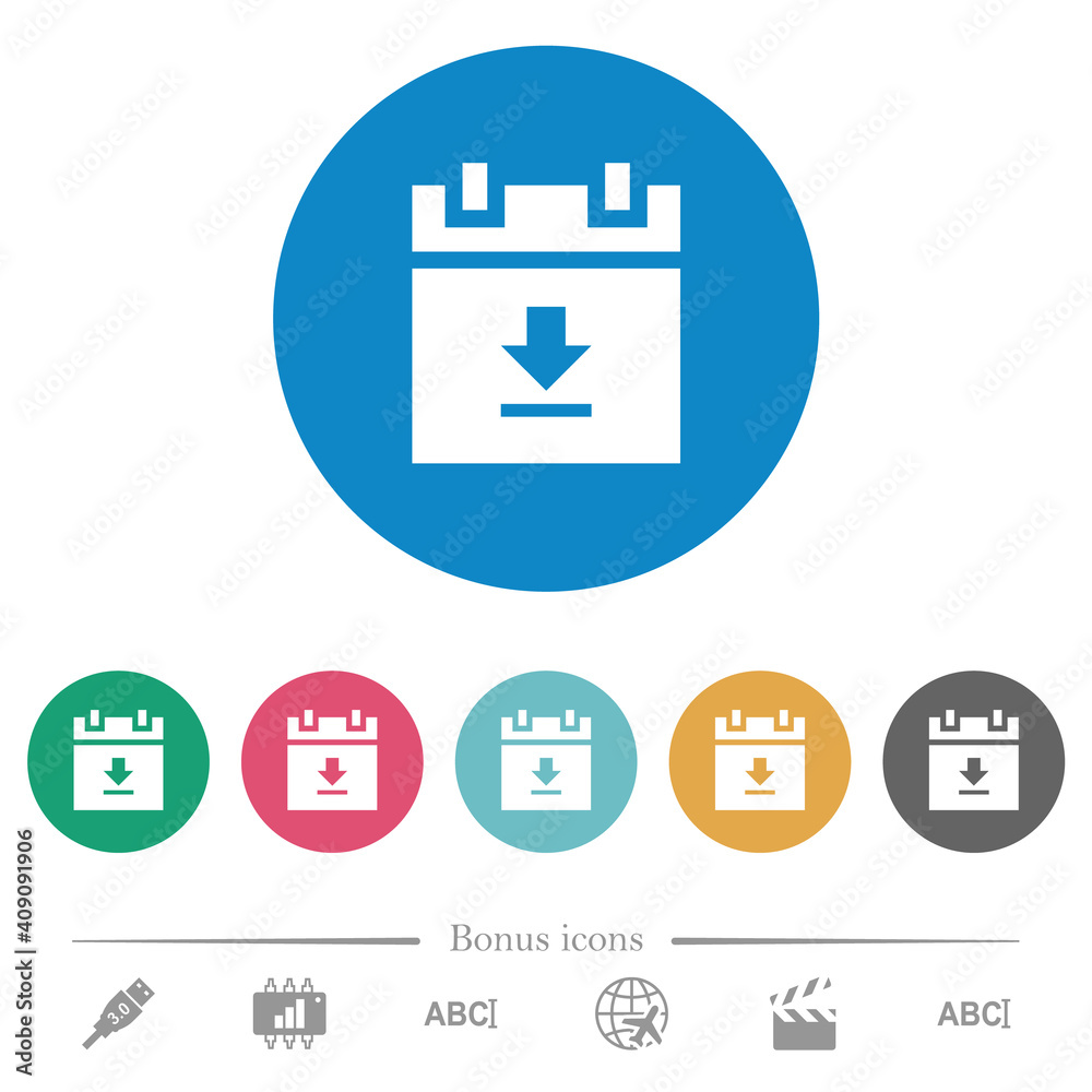 download schedule data flat round icons download schedule data flat round icons