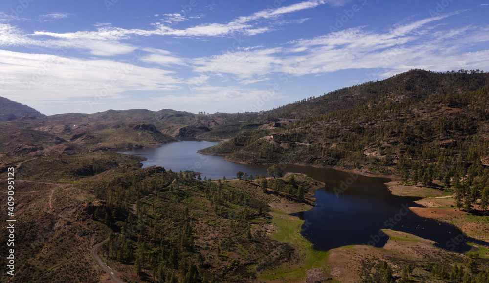 Naklejka premium Presa de las niñas llena, Gran Canaria, España