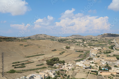 View from Castello Il-Kastell in Victoria Rabat, Gozo Malta