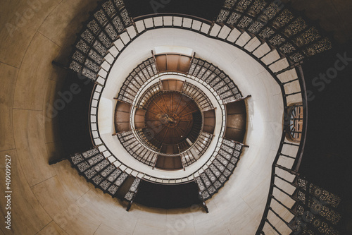 staircase in the old castle
