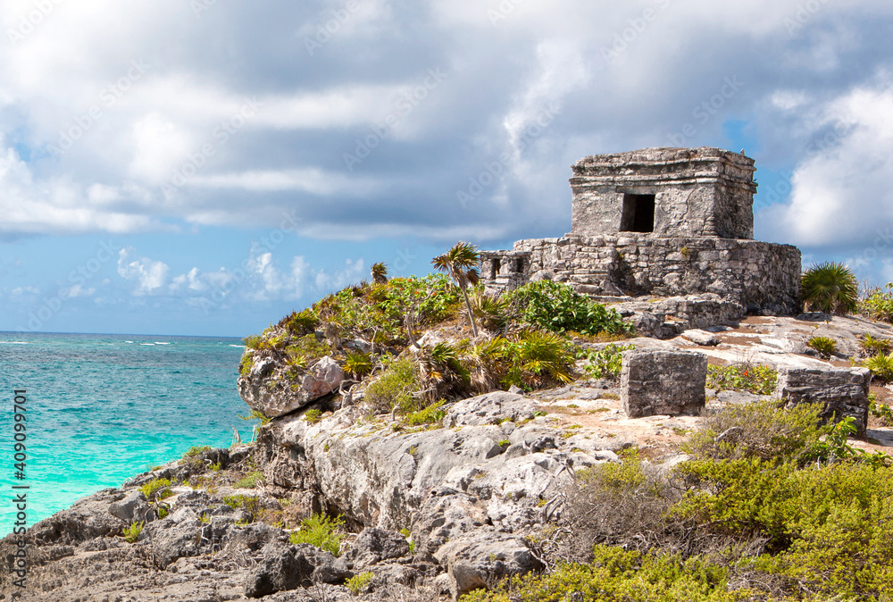 Landscape of  the Temple of the God of Wind in Tulum